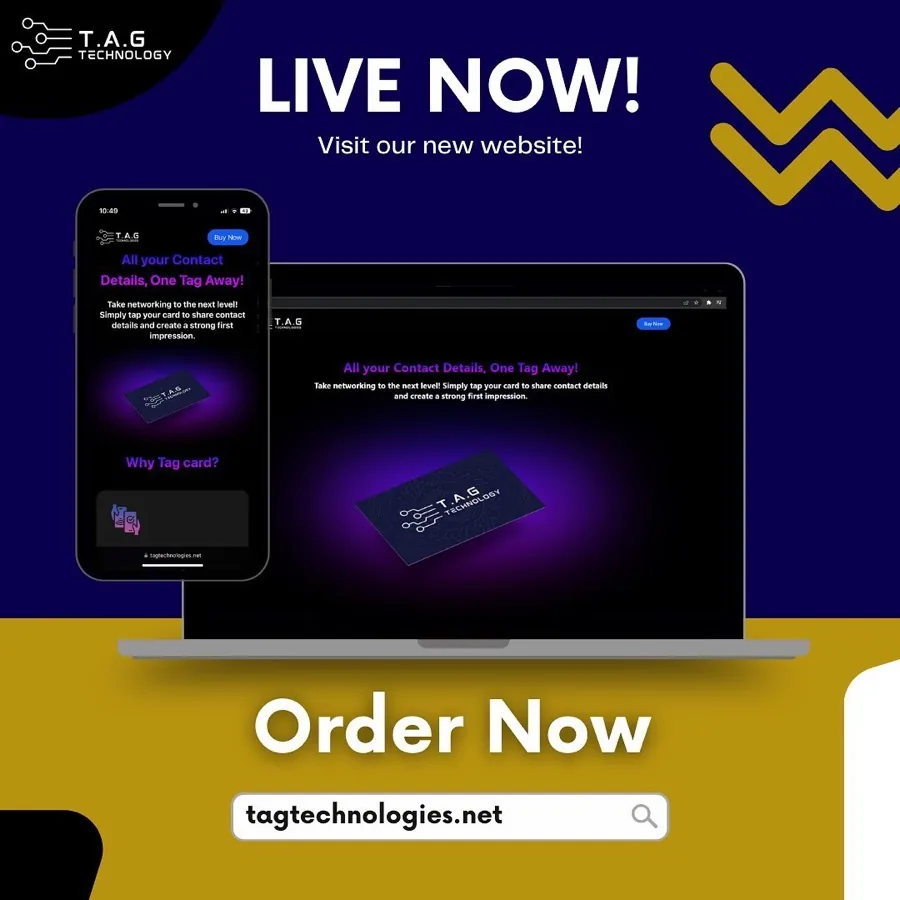 Launch announcement post: Live now, visit our new website, with device mockups